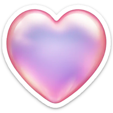 heart-shaped soap bubble sticker