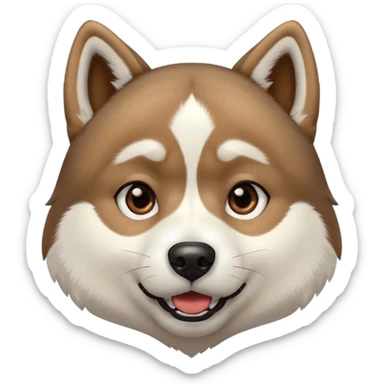 husky with meme facial expressions sticker