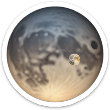 Moon and Jupiter sticker