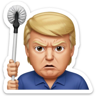 toilet brush donald trump sticker