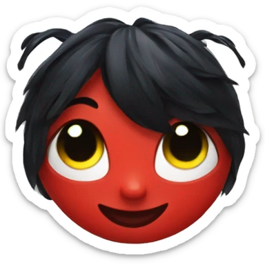 Ladybug miraculous smirking sticker