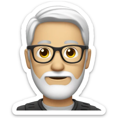 White guy wearing glasses with beard around 55 sticker