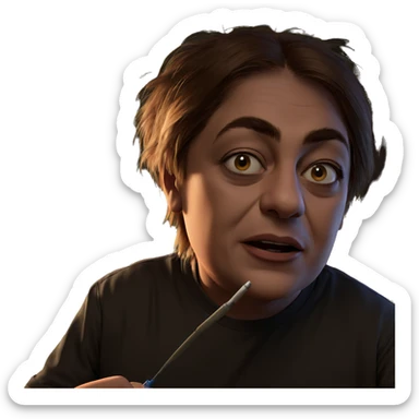 realistic outdoor portrait of boy sticker