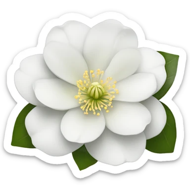 camelia white flower sticker