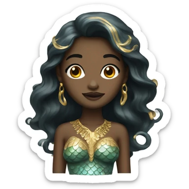 Mermaid with gold details sticker