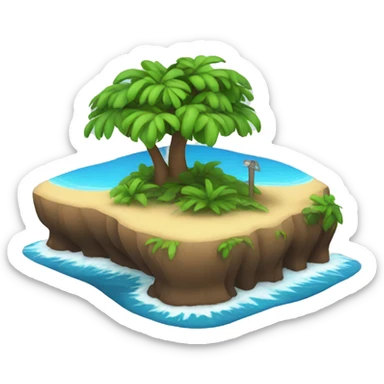 Small island with stage on it sticker