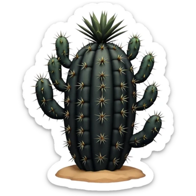 black cactus sticker