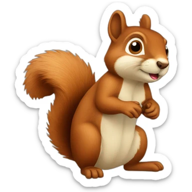 A french squirrel sticker