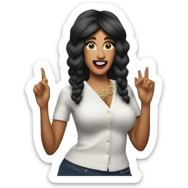 Cardi b with a microwave  sticker