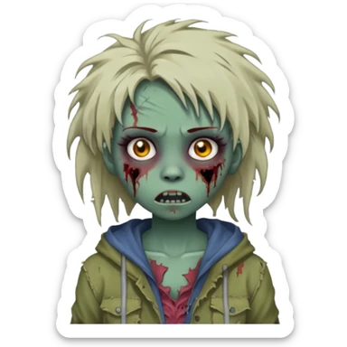 zumbi girl sticker