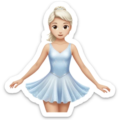 Ice skater girl sticker