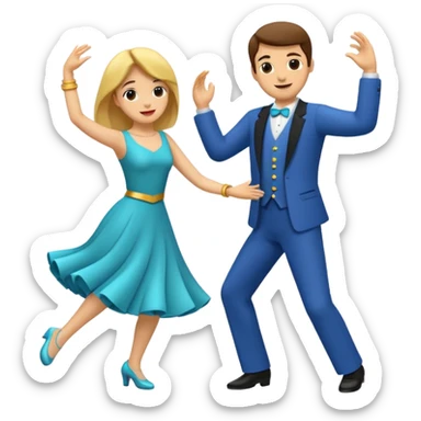 Couple dancing sticker