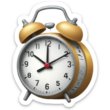 Alarm clock running  sticker