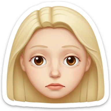 tired and exhausted with undereye bags sticker