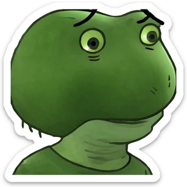 A girl  very sad sticker