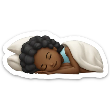Black girl sleeping sticker