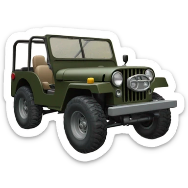 Cj-6 jeep without hardtop sticker