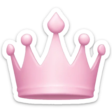 Pastel pink crown sticker