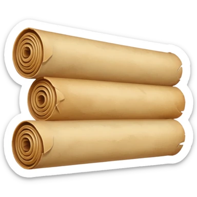 a poster, rolled up, like a old map sticker