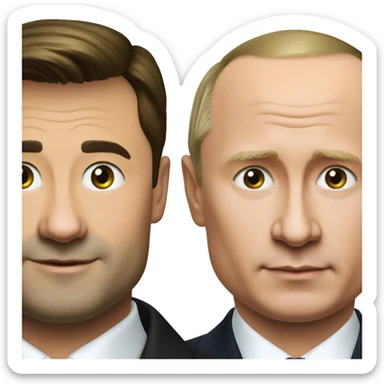 Putin and Zelenskyy  sticker