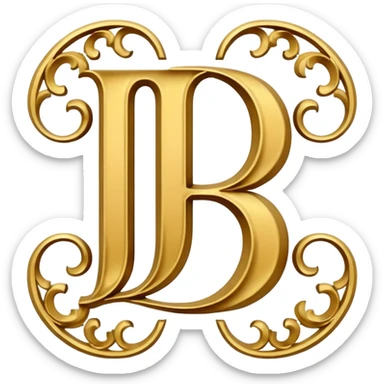 Oldenglis faunt letter J  sticker