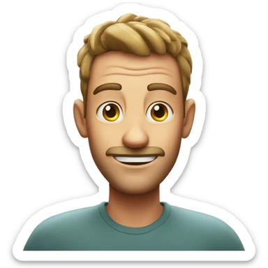 Australian dad with ring of light on top of his head sticker