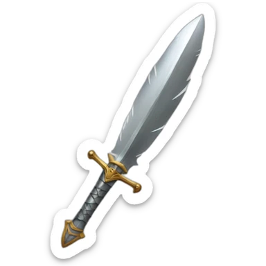 Knight-feather-futurist-sword sticker
