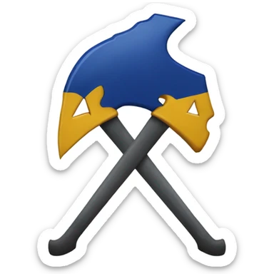 A broken buffalo sabers logo sticker