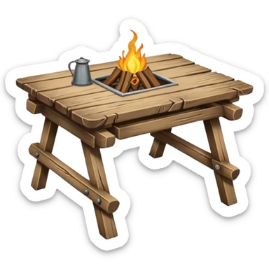 ancient Camping Table sticker