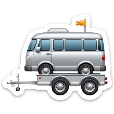 car with towbar pulling a  trailer  sticker