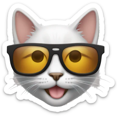 Cat with sunglasses sticker