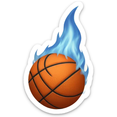 Fire basketball  sticker
