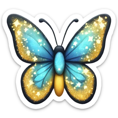 Butterfly with sparkles sticker