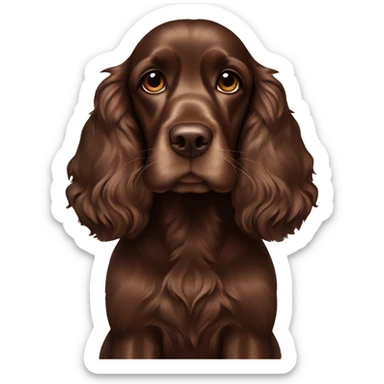 Chocolate brown cocker spaniel  sticker