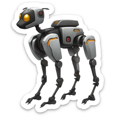 quadruped robot with 4 legs (each leg 3 degree of freedom) , similar to eth's animal robot  sticker