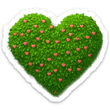 heart shape shrub sticker