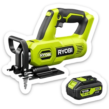 RYOBI ONE+ 18V Cordless Reciprocating saw battery  sticker
