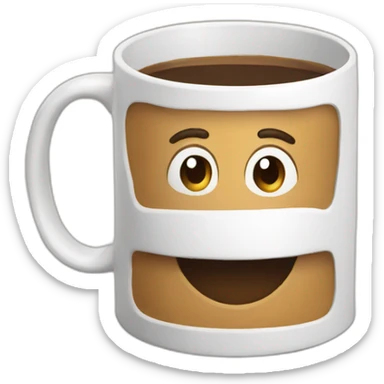 Hot coffee mug sticker