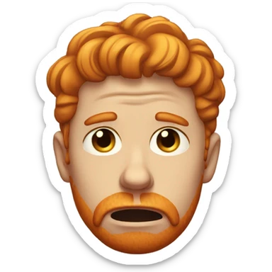 Sad gay ginger man crying sticker