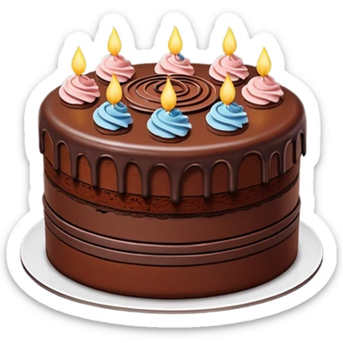 Chocolate cake sticker