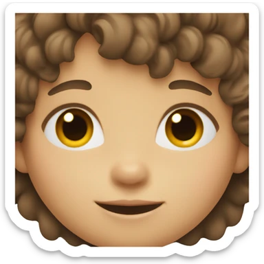A 4 year old boy with brown hair sticker