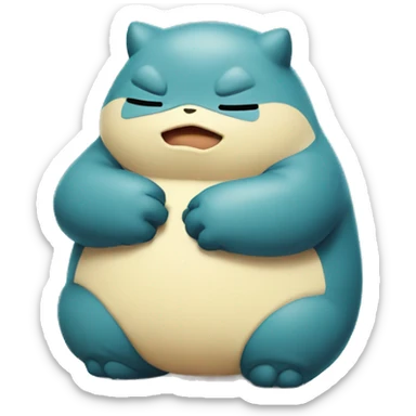snorlax from pokemon but sad sticker