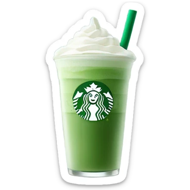 Matcha latte from Starbucks  sticker