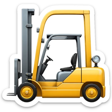 A happy, smiling forklift sticker