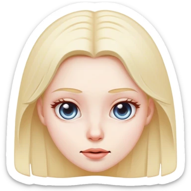 girl with rolling eyes  sticker