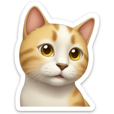 cat sweating a lot sticker