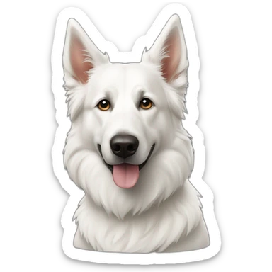 white-swiss-shepherd-dog sticker