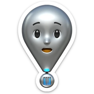 exclamation mark emoji with an 'ed' theme, simple and neutral, not expressive sticker