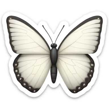 White butterfly  sticker