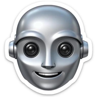 I want an AI related emoji which represents a chat bot assistant. sticker